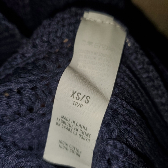 NWT Women's Aerie Cozy Oversized Bonfire Open Cardigan Sweater - Navy Blue - Picture 5 of 6